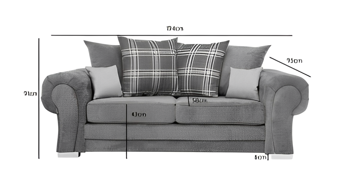 Verona Grey Fabric Sofa Set | Premium Luxury | Cosy Club Sofas