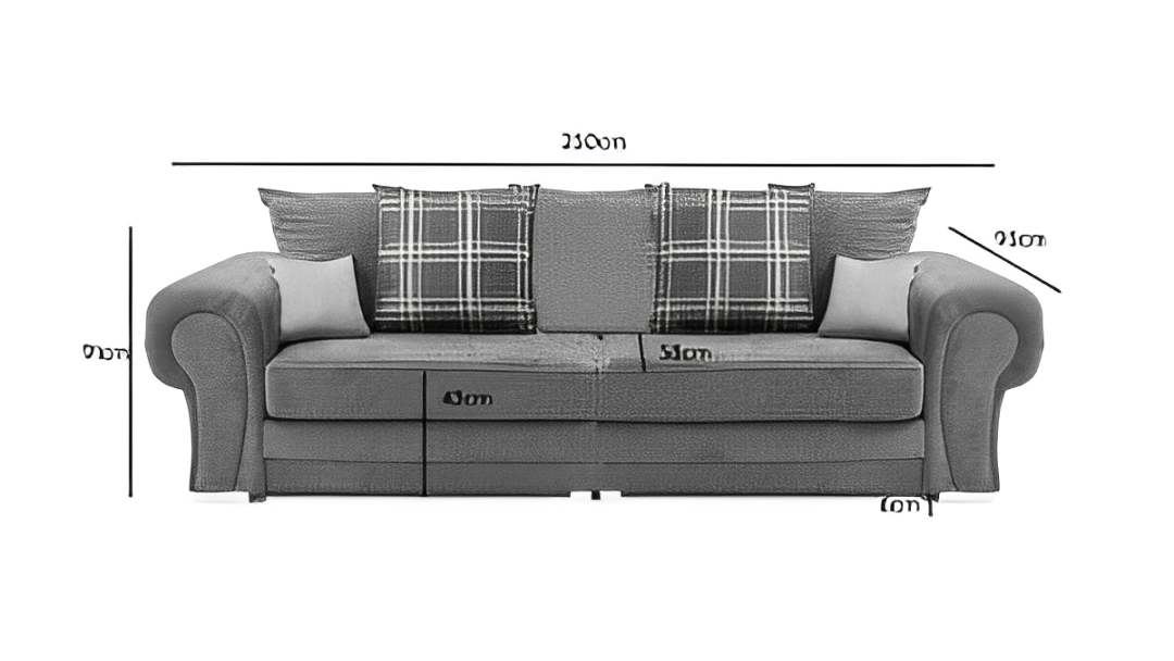 Verona Grey Fabric Sofa Set | Premium Luxury | Cosy Club Sofas