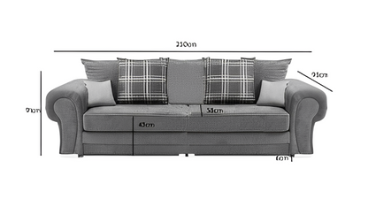 Verona Grey Fabric Sofa Set | Premium Luxury | Cosy Club Sofas