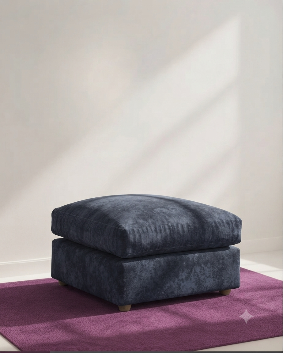 Alaska Henry Crushed Chenille Fabric 4 Seater Sofa