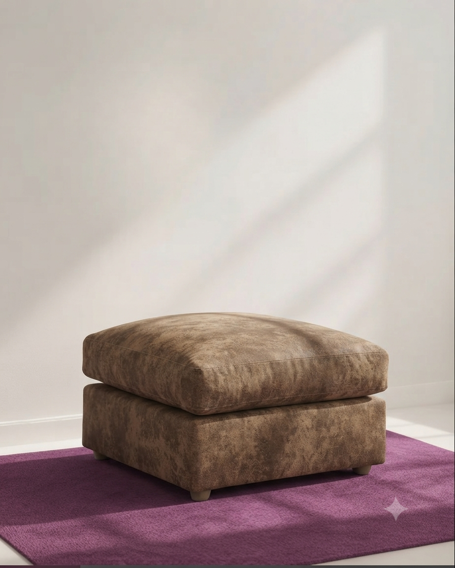 Alaska Henry Crushed Chenille Fabric 4 Seater Sofa