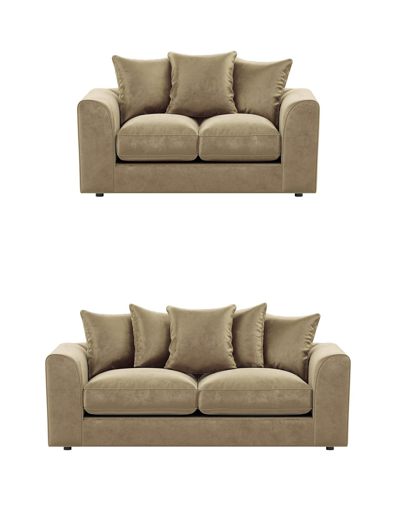 Dylan Scatter back | Plush Velvet Full Sofa Set