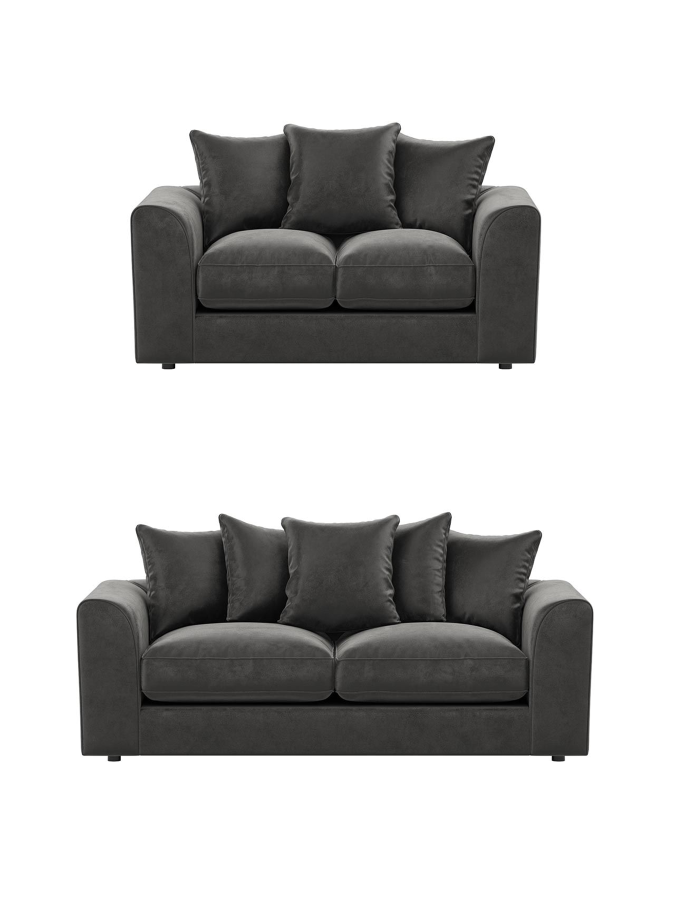 Dylan Scatter back | Plush Velvet Full Sofa Set