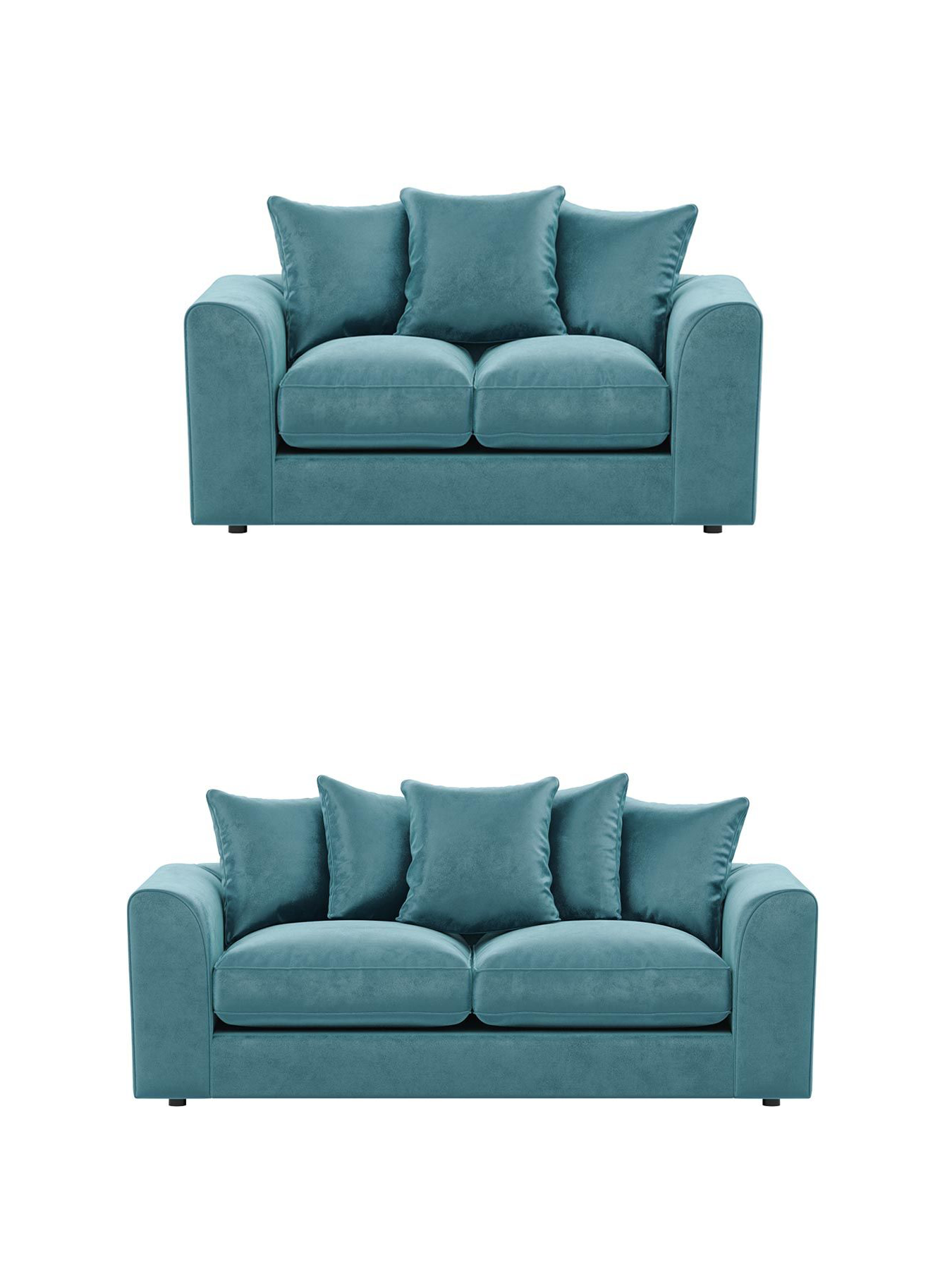 Dylan Scatter back | Plush Velvet Full Sofa Set