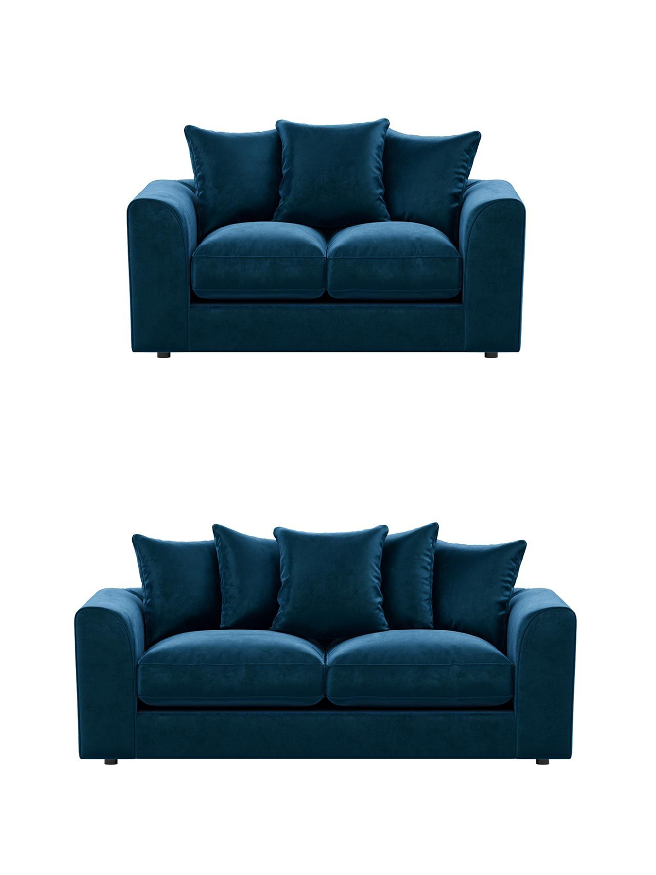 Dylan Scatter back | Plush Velvet Full Sofa Set