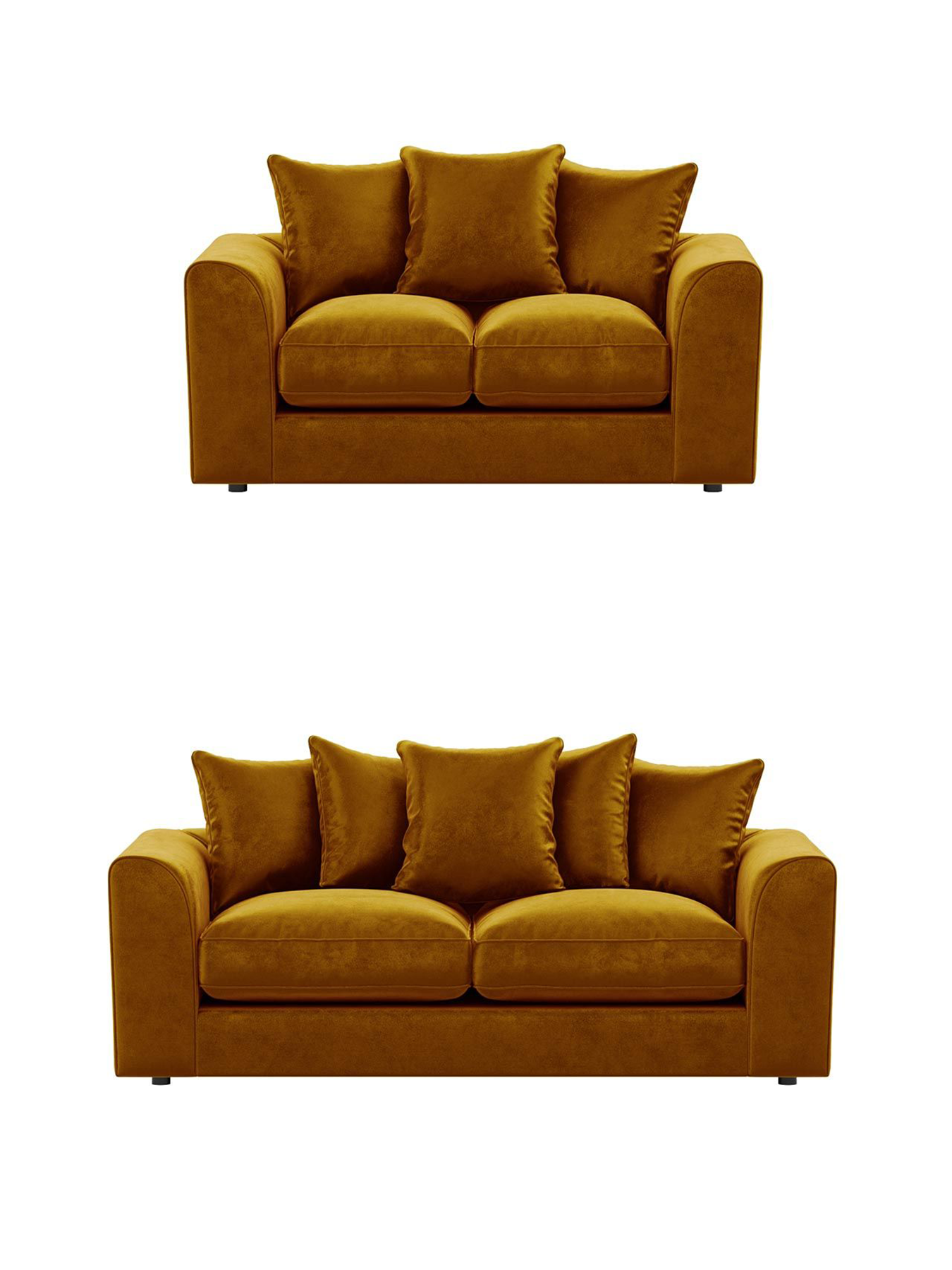 Dylan Scatter back | Plush Velvet Full Sofa Set