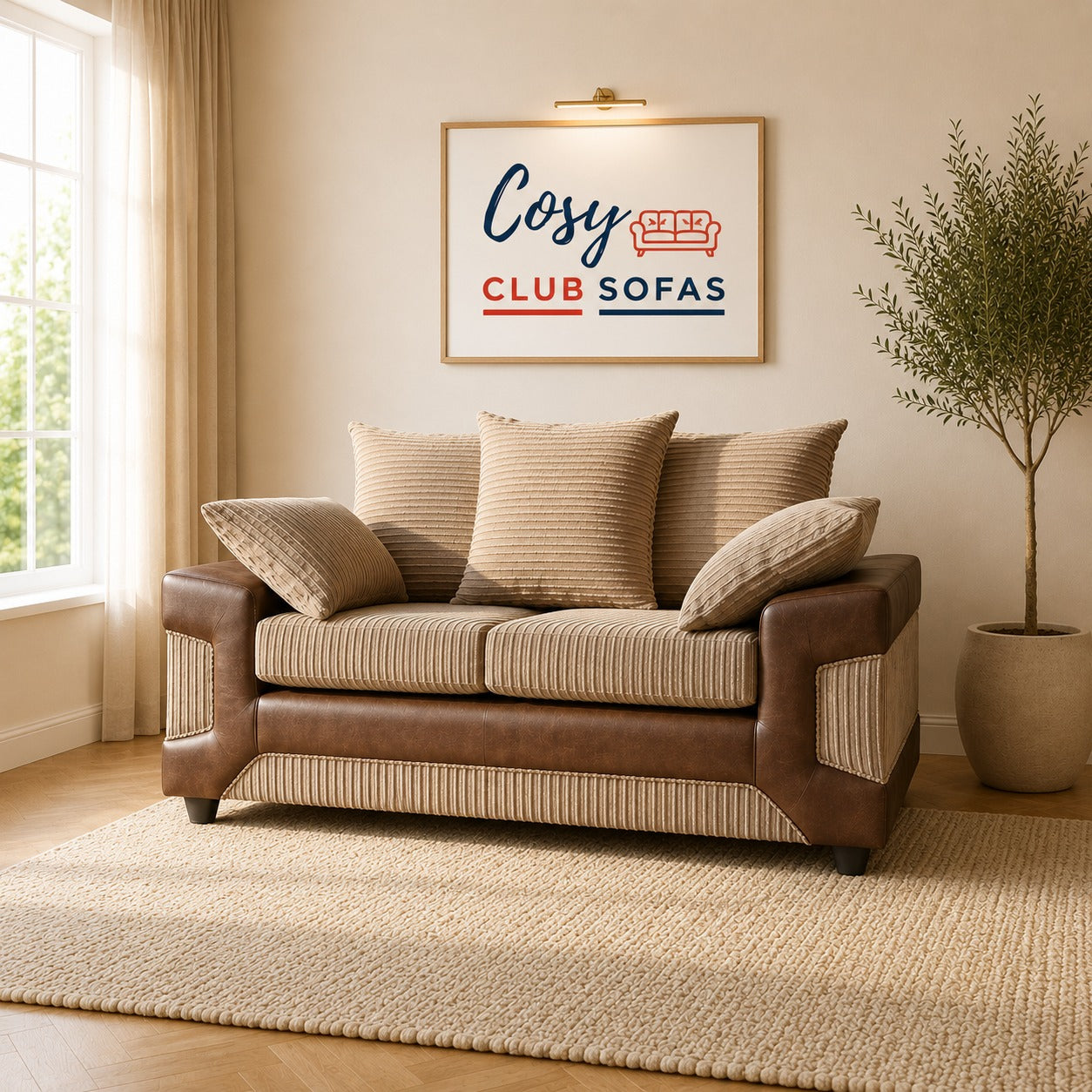 Dino Scatter Back Full Sofa Set