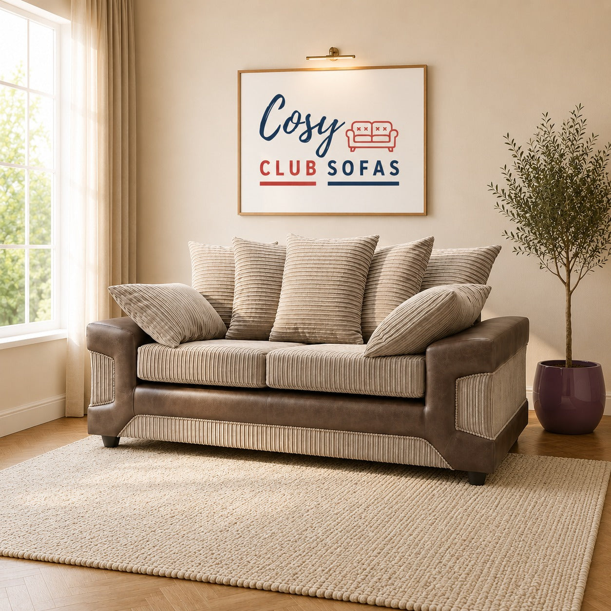 Dino Scatter Back Full Sofa Set