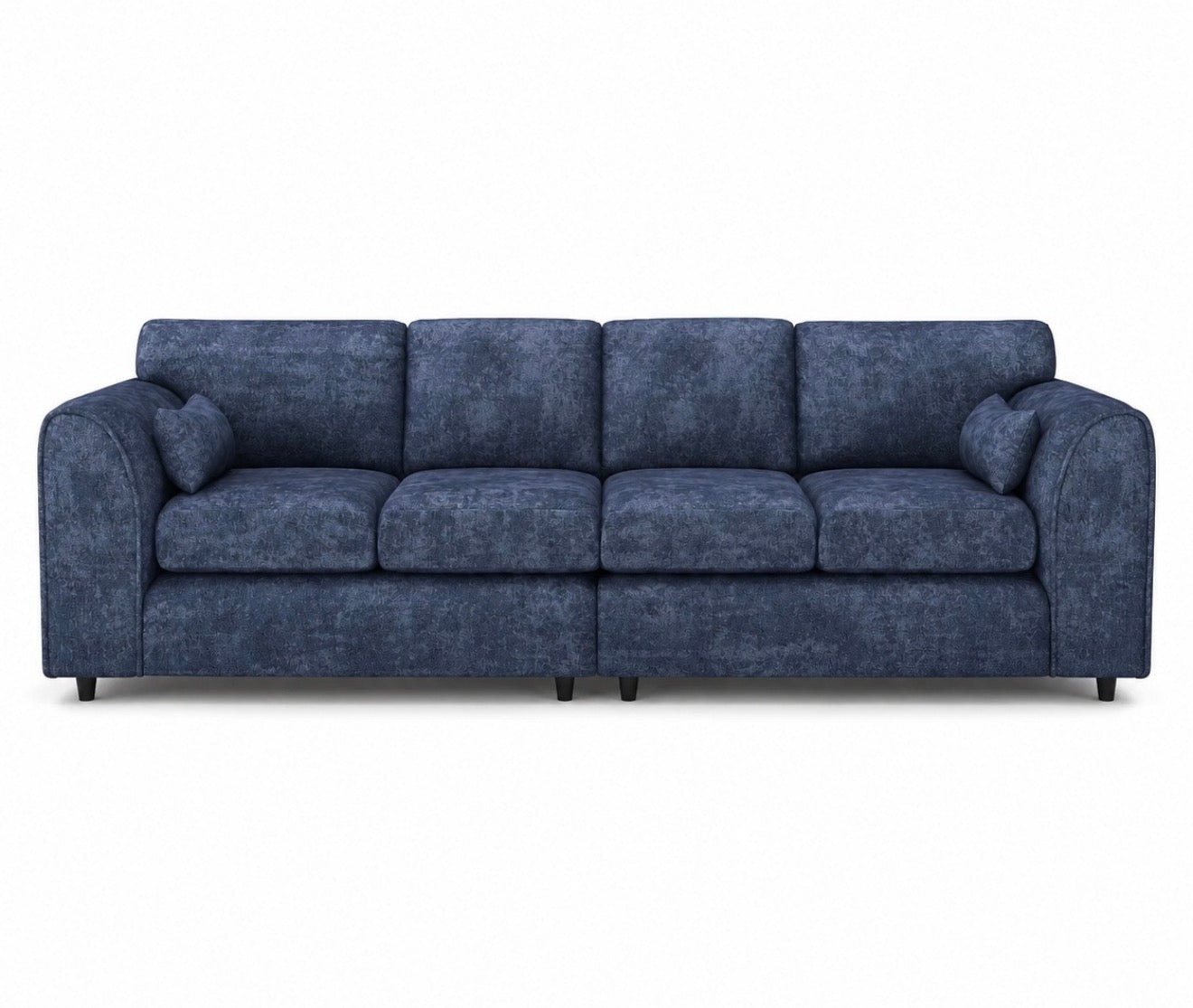 Alaska Henry Crushed Chenille Fabric 4 Seater Sofa