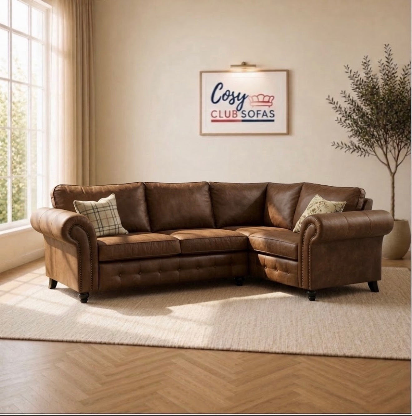 Oakland Full Sofa Faux Leather Set
