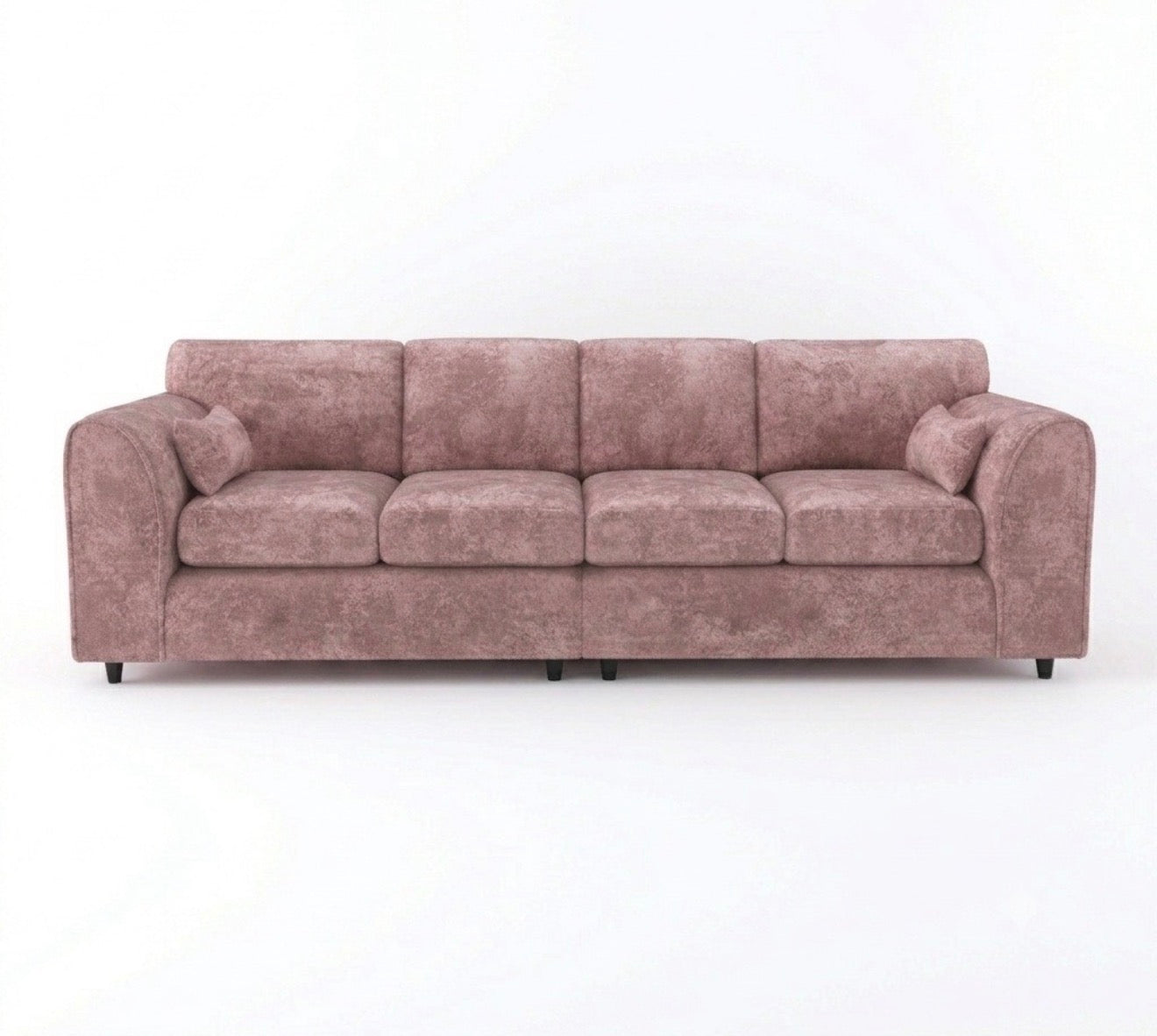 Alaska Henry Crushed Chenille Fabric 4 Seater Sofa