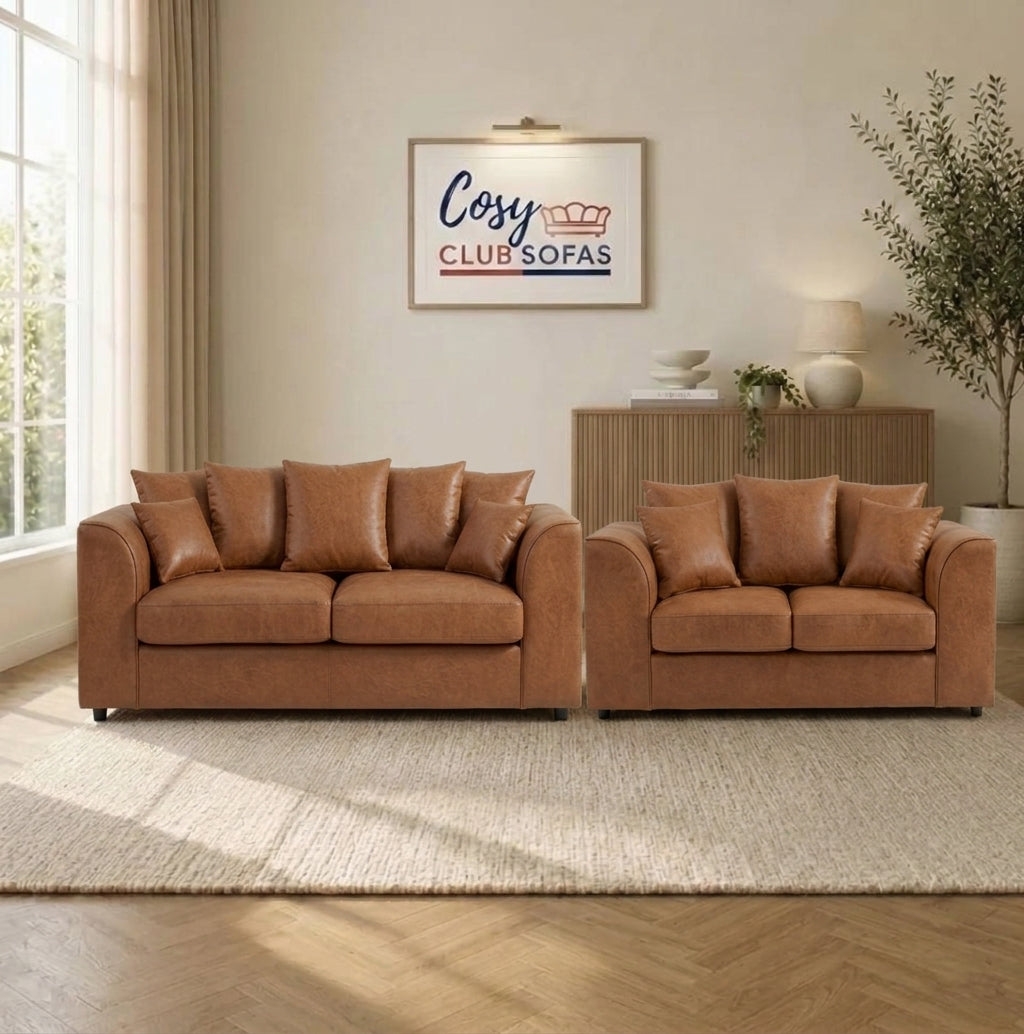 Chicago Faux Leather Sofa Suite