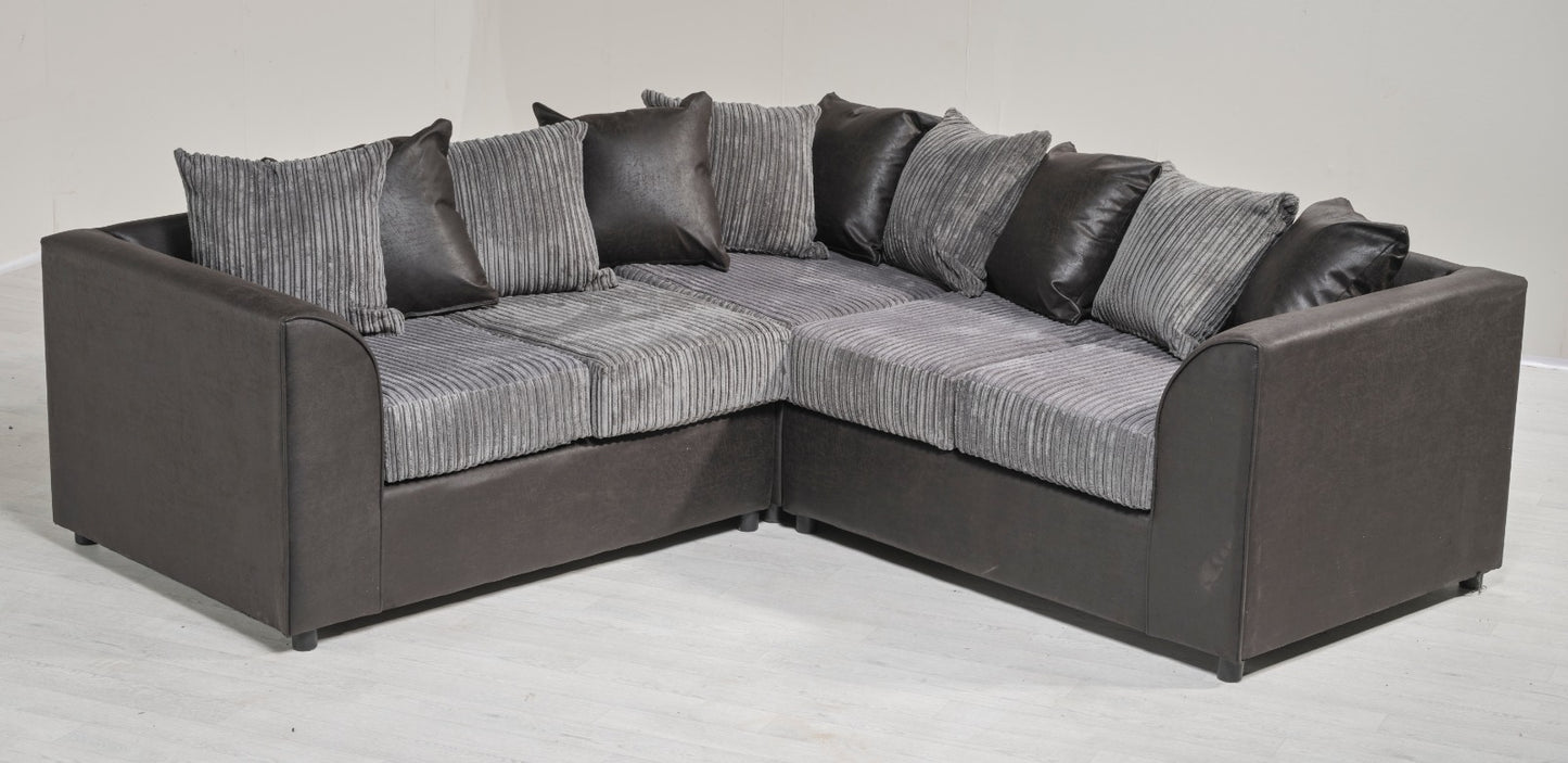 Jasper Corded Corner Sofa | Medium Size | Cosy Club Sofas
