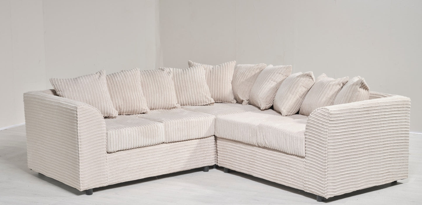 Jasper Corded Corner Sofa | Medium Size | Cosy Club Sofas