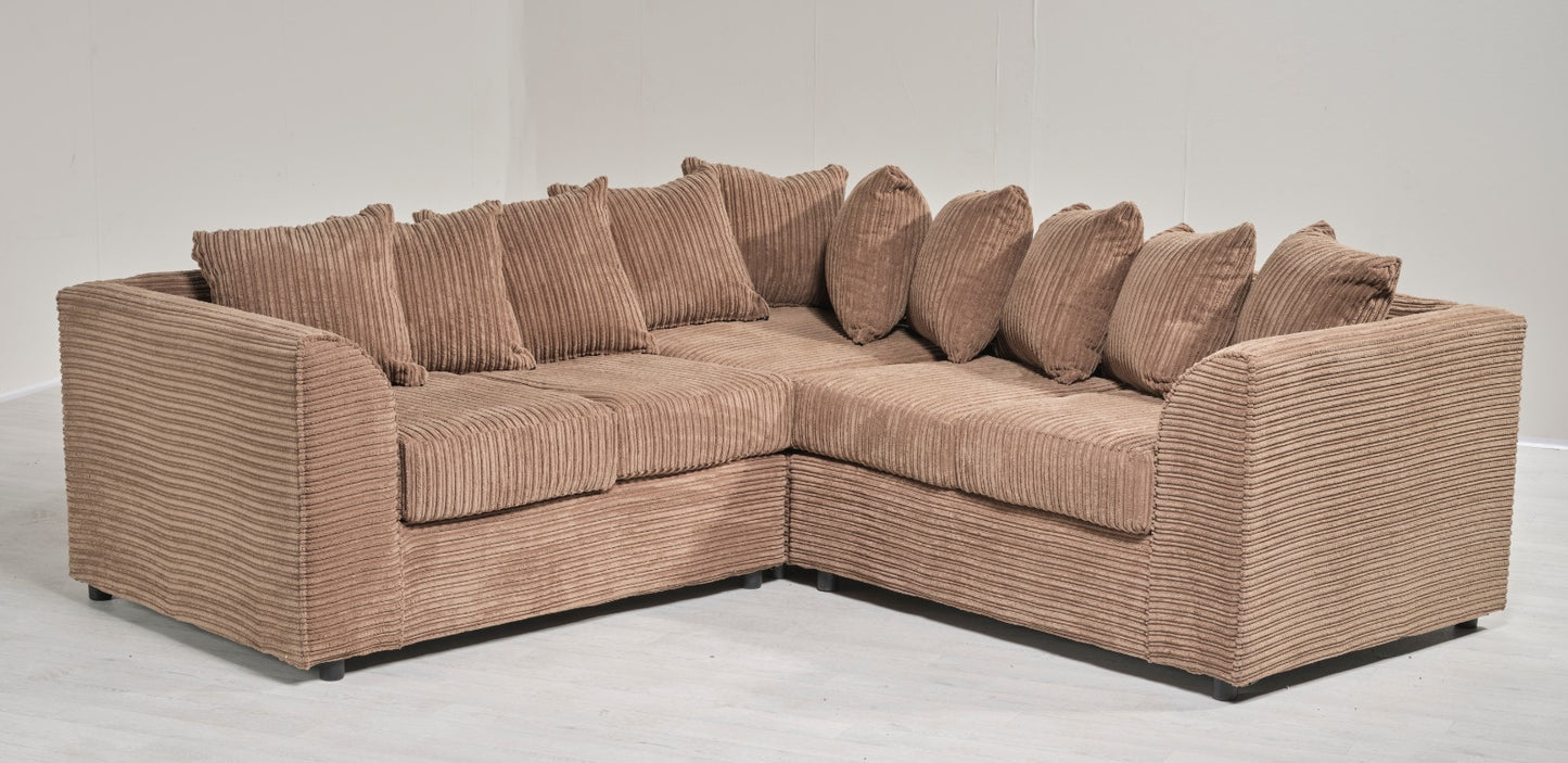Jasper Corded Corner Sofa | Medium Size | Cosy Club Sofas