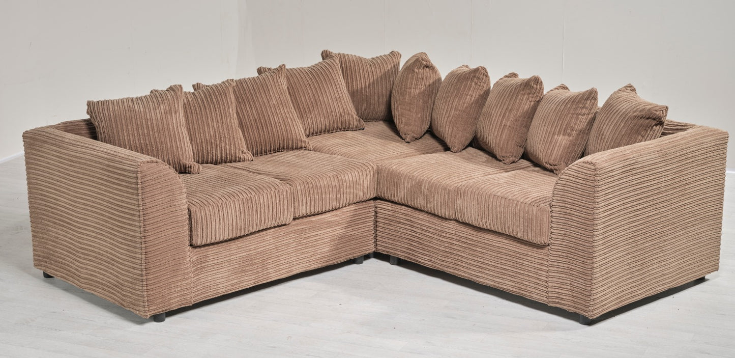 Jasper Corded Corner Sofa | Medium Size | Cosy Club Sofas