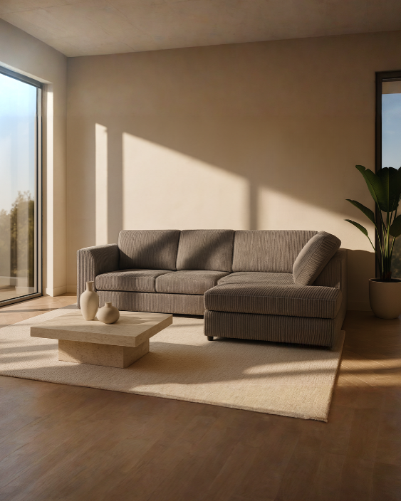 Bishop U Shape  Full back Sofa Plush velvet