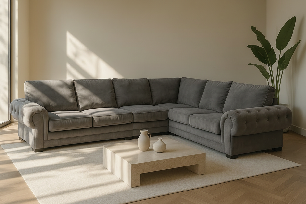 Grey sofa without logos
